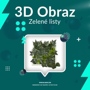 3D obraz zelené listy v...