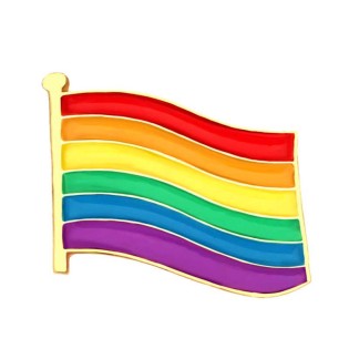 Odznak LGBTI vlajka kovová