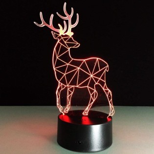 Lampa s 3D efektom - Jeleň